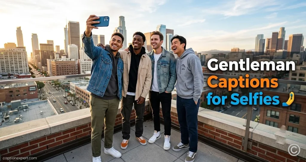 Gentleman Captions for Selfies 
