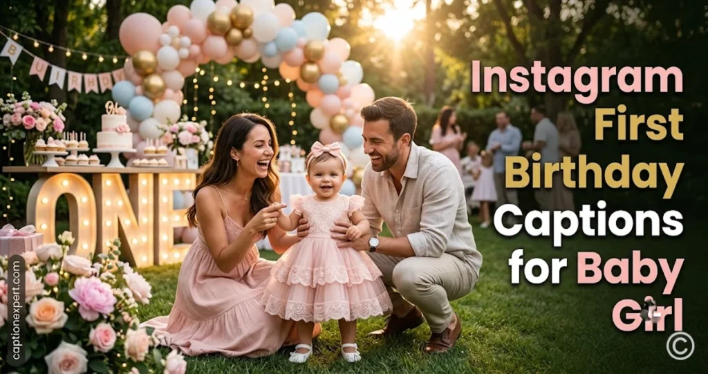Instagram First Birthday Captions for Baby Girl 