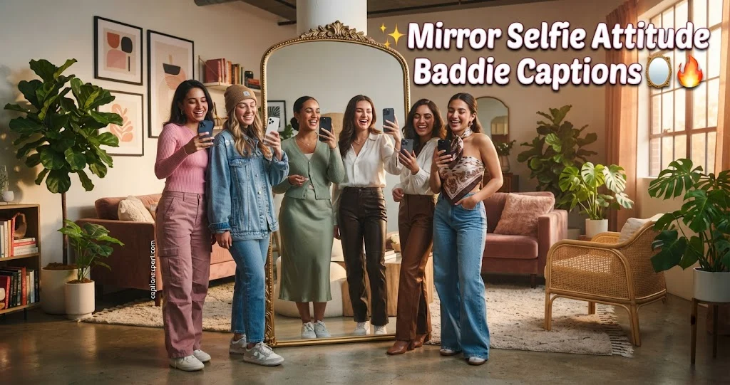 Mirror Selfie Attitude Baddie Captions