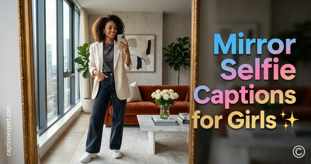 Mirror Selfie Captions for Girls
