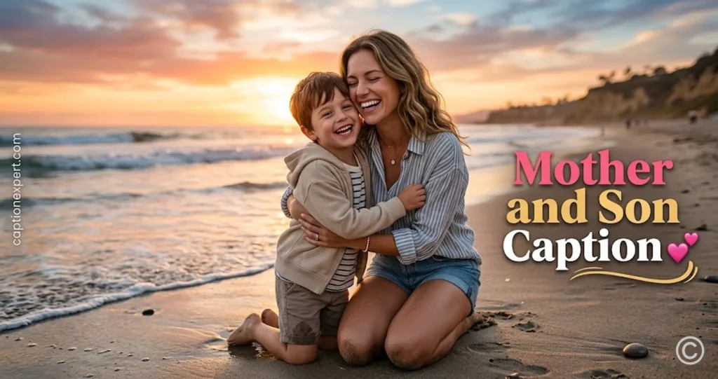  Mother and Son Caption