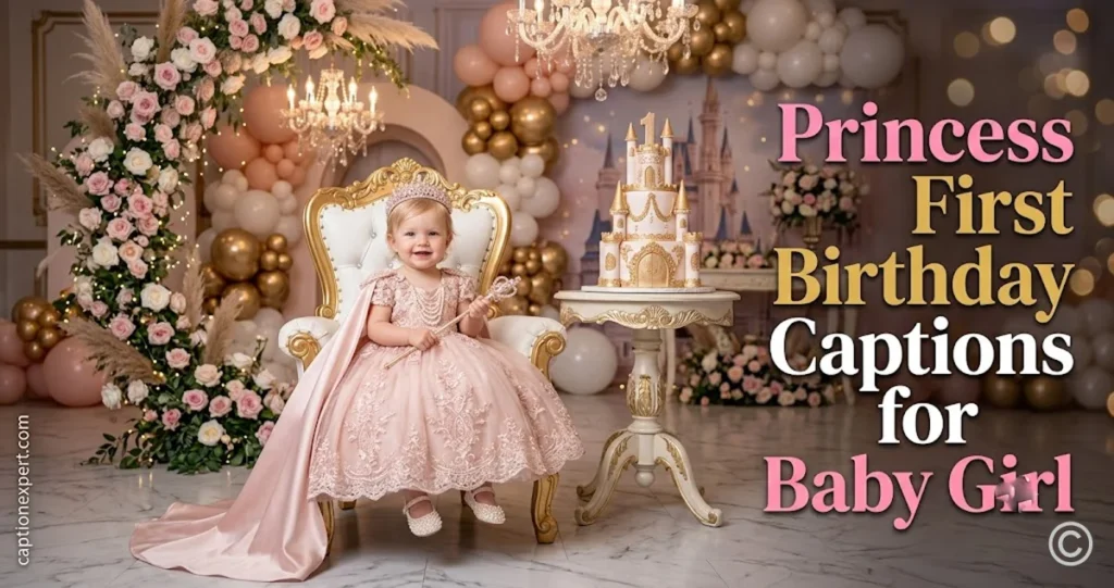  Princess First Birthday Captions for Baby Girl