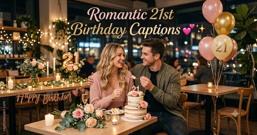 Romantic 21st Birthday Captions
