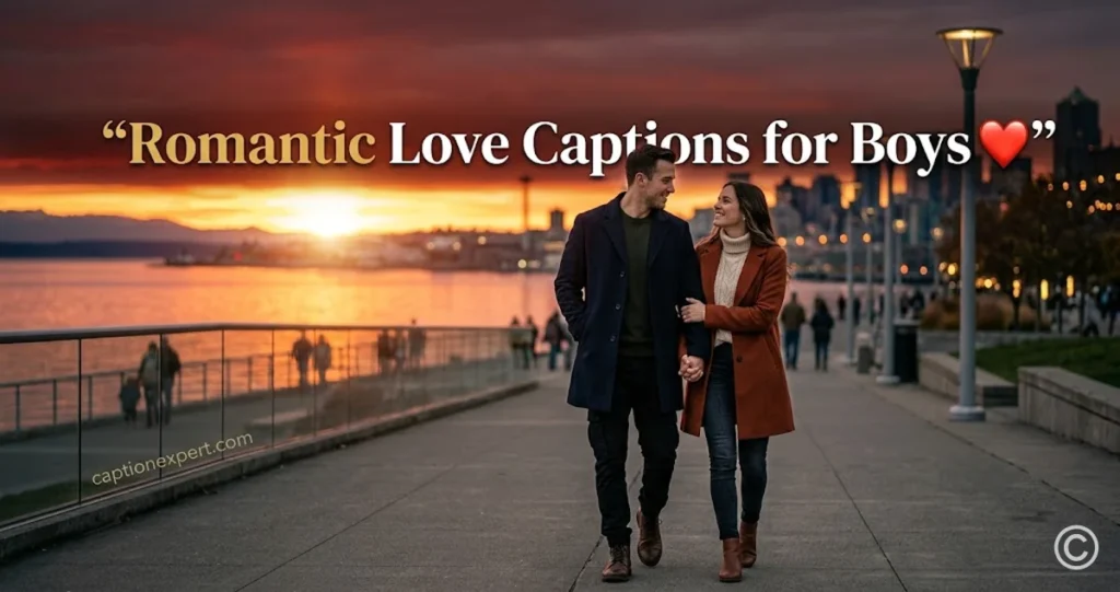 Romantic Love Captions for Boys 