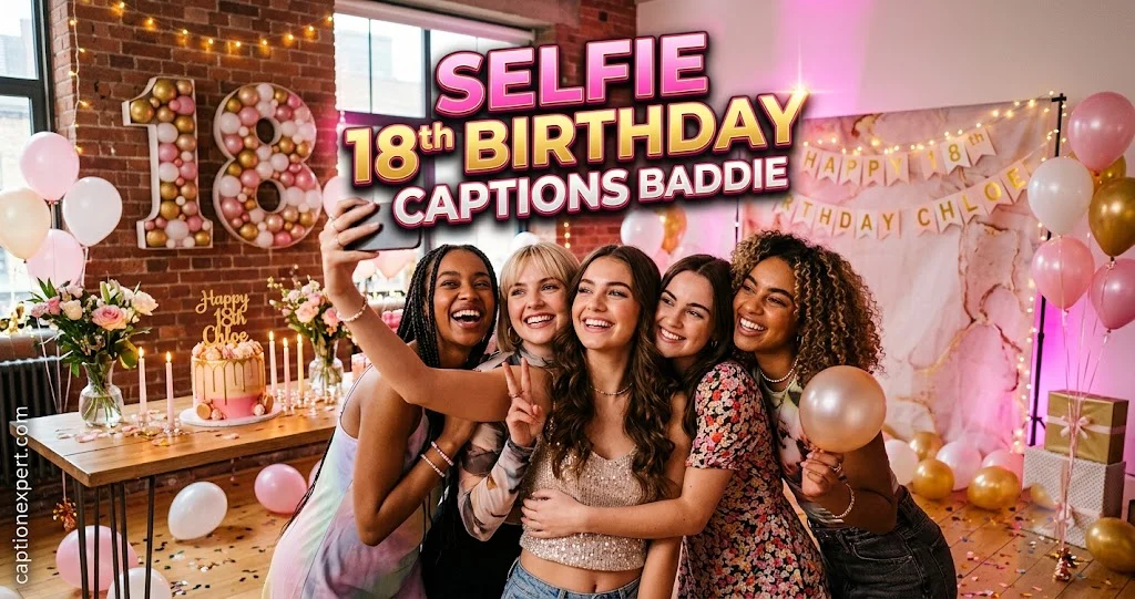  Selfie 18th Birthday Captions Baddie 
