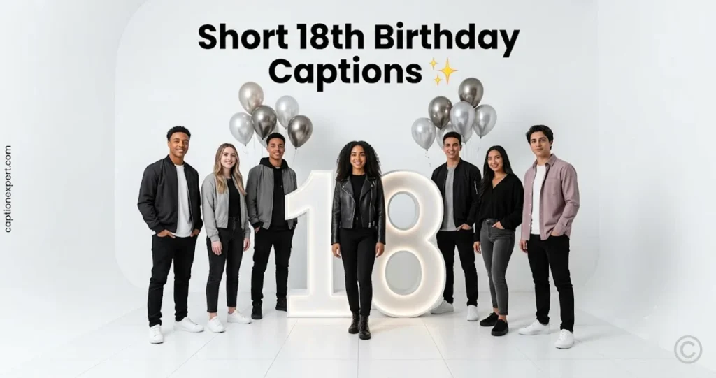 Short 18th Birthday Captions 