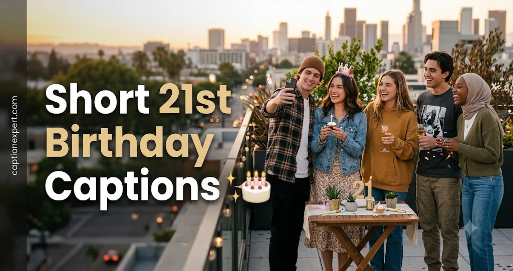Short 21st Birthday Captions