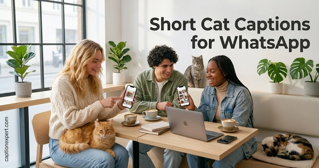 Short Cat Captions for WhatsApp 