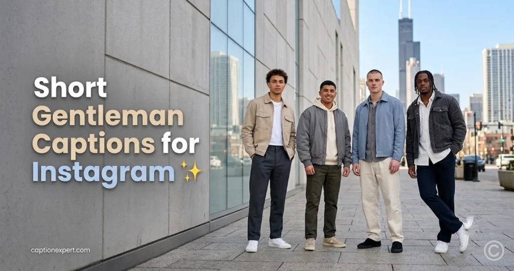 Short Gentleman Captions for Instagram 