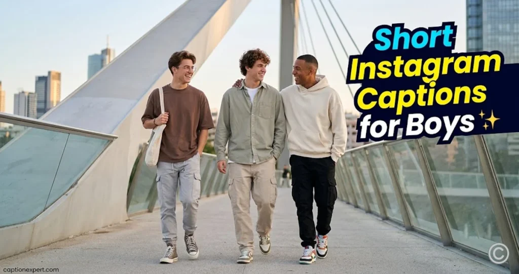 Short Instagram Captions for Boys