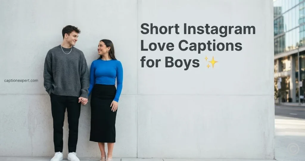 Short Instagram Love Captions for Boys