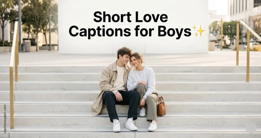 Short Love Captions for Boys
