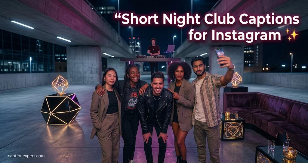 Short Night Club Captions for Instagram