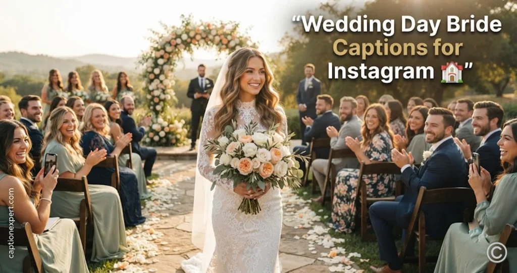 Wedding Day Bride Captions for Instagram