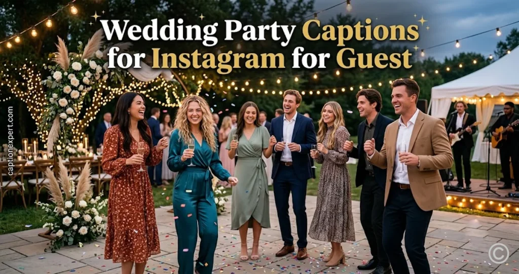 Wedding Party Captions for Instagram for Guest