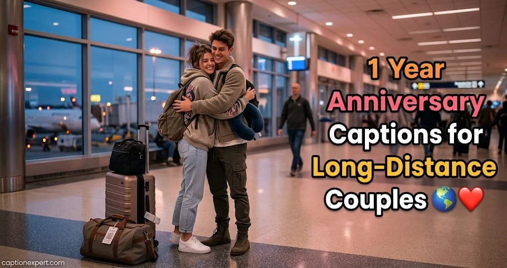 1 Year Anniversary Captions for Long-Distance Couples