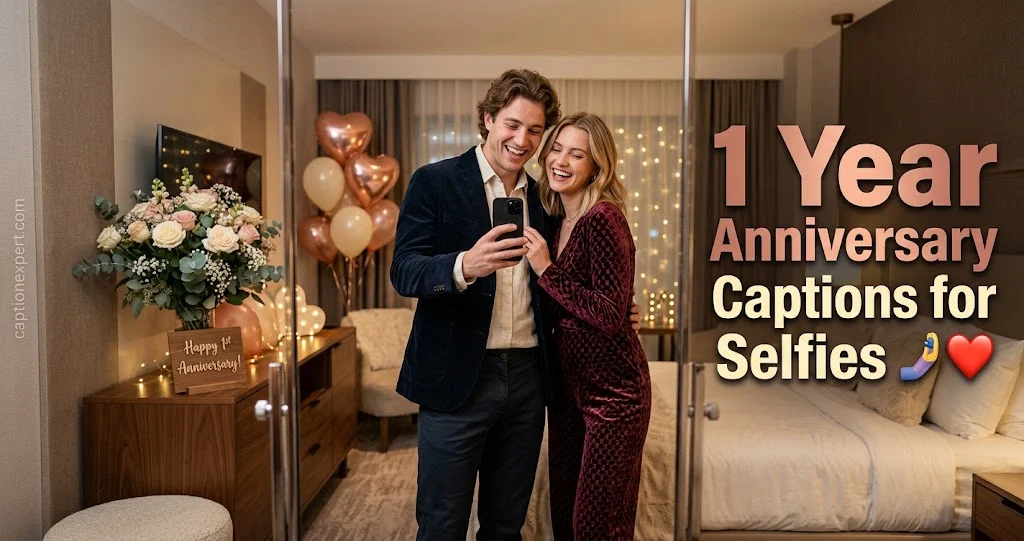 1 Year Anniversary Captions for Selfies
