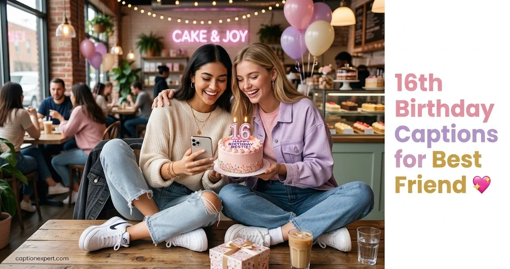 16th Birthday Captions for Best Friend 