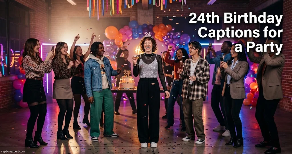 24th Birthday Captions for a Party