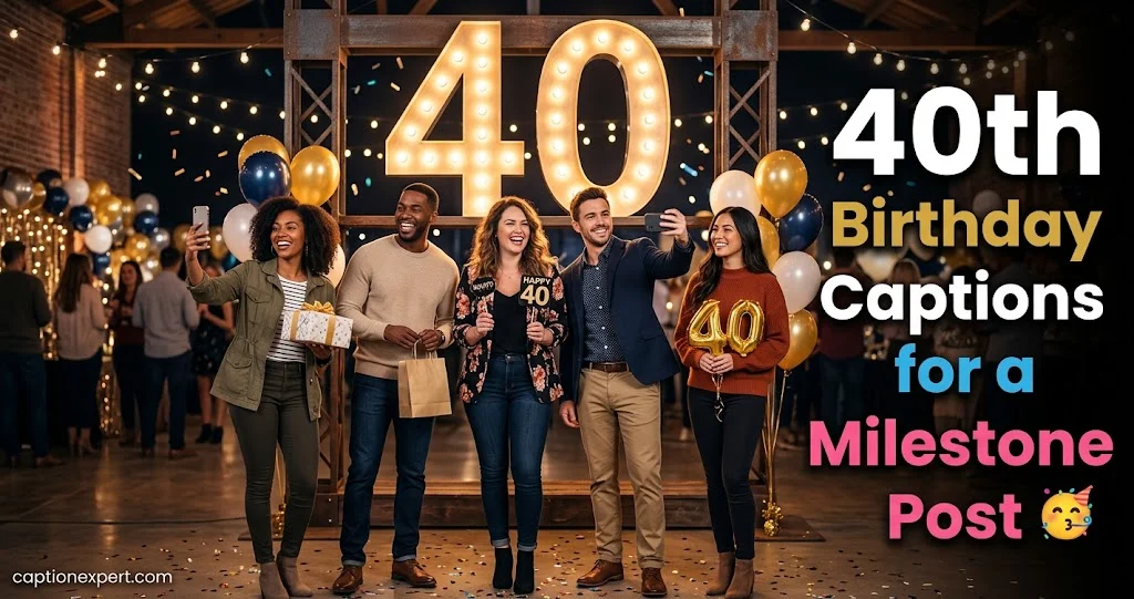 40th Birthday Captions for a Milestone Post