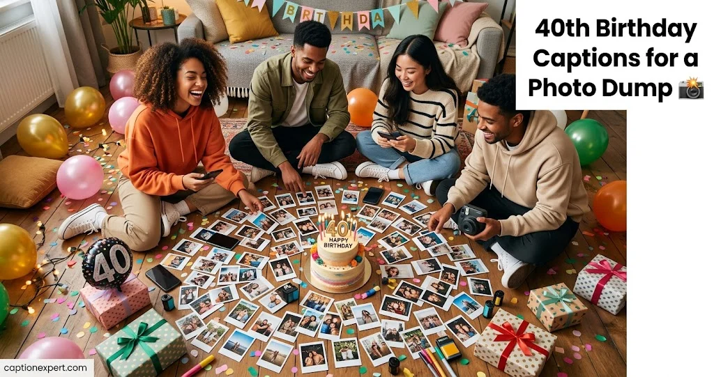 40th Birthday Captions for a Photo Dump