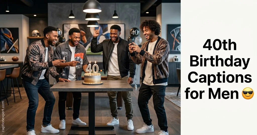 40th Birthday Captions for Men
