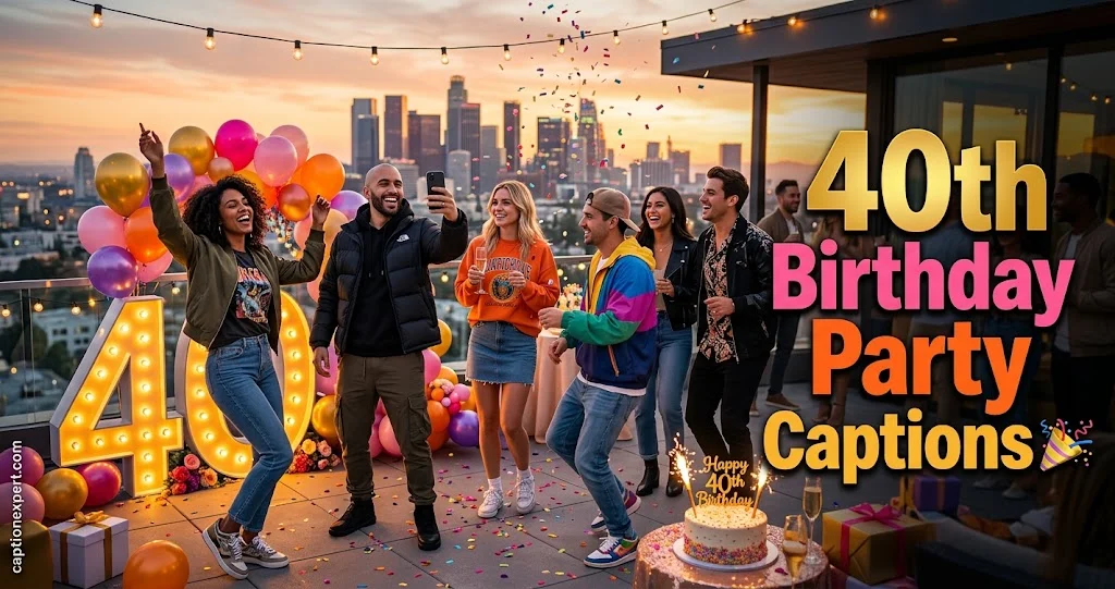 40th Birthday Party Captions 