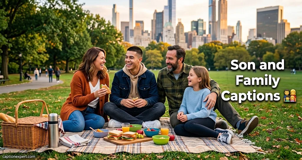 Son and Family Captions
