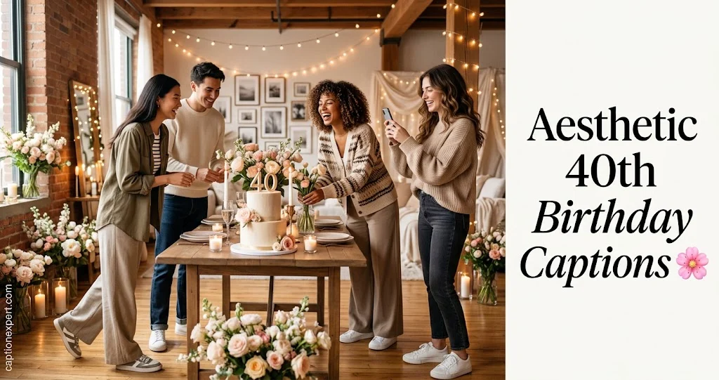 Aesthetic 40th Birthday Captions