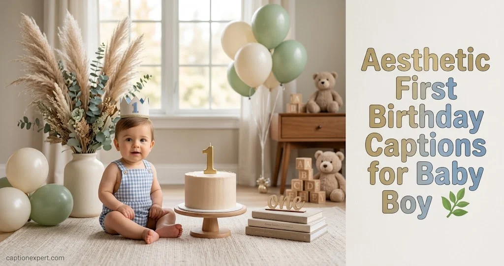 Aesthetic First Birthday Captions