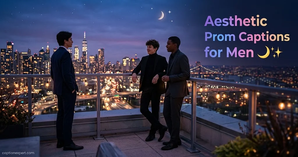 Aesthetic Prom Captions for Men 