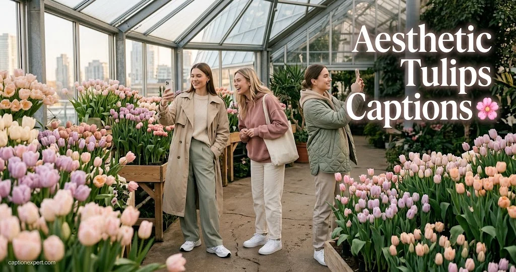 Aesthetic Tulips Captions
