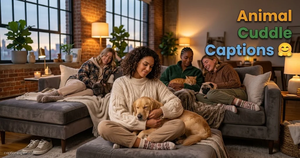 Animal Cuddle Captions