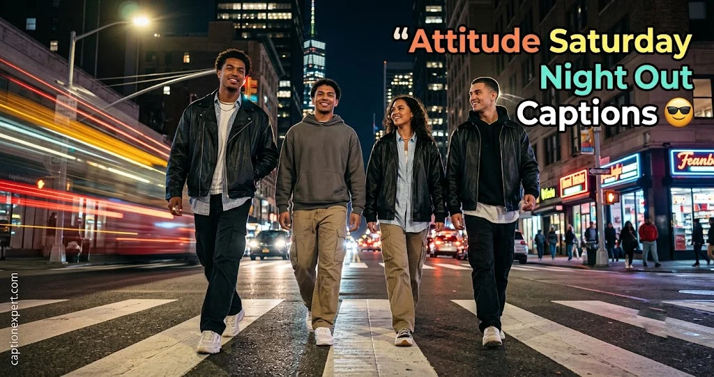 Attitude Saturday Night Out Captions