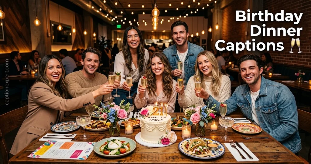 Birthday Dinner Captions
