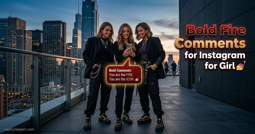 Bold Fire Comments for Instagram for Girl
