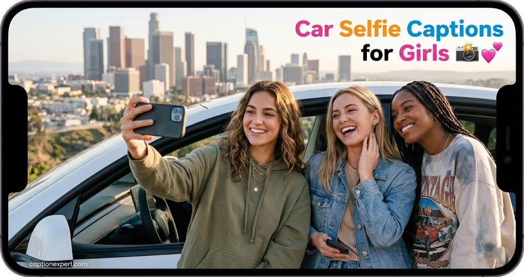 Car Selfie Captions for Girls