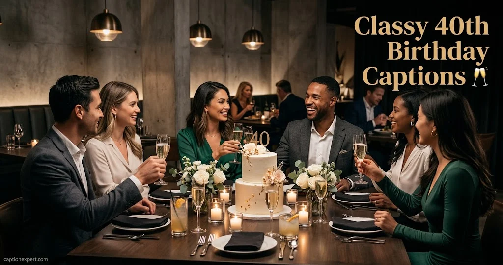 Classy 40th Birthday Captions 