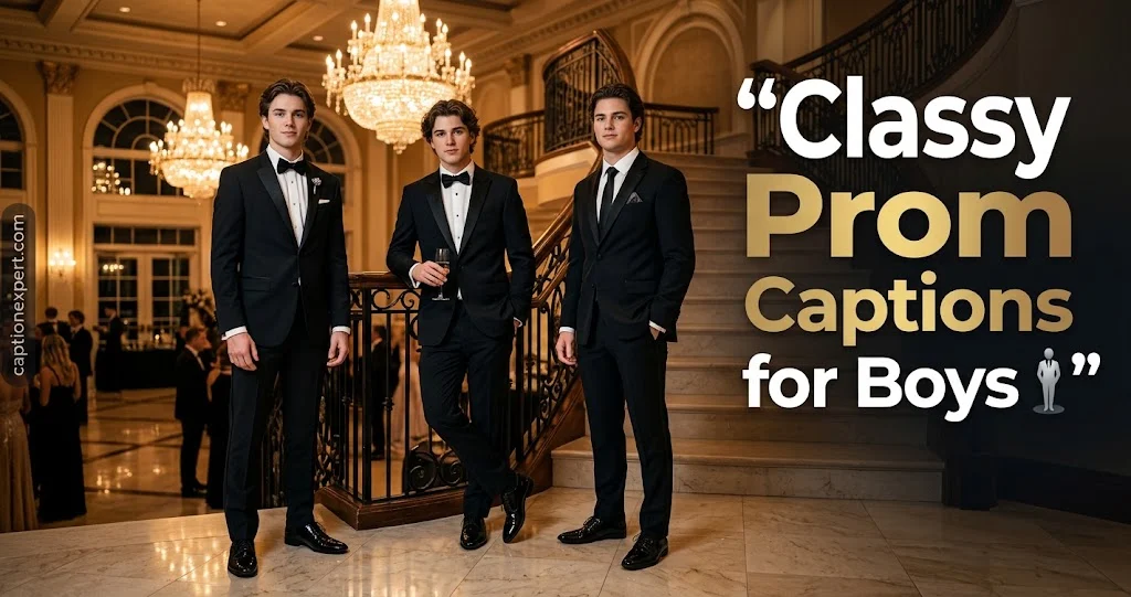 Classy Prom Captions for Boys 