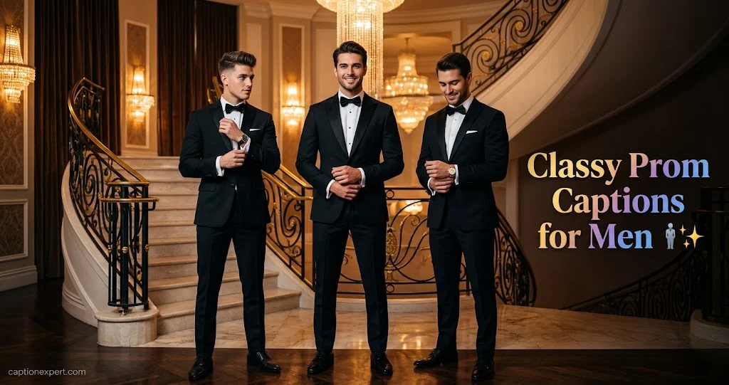 Classy Prom Captions for Men