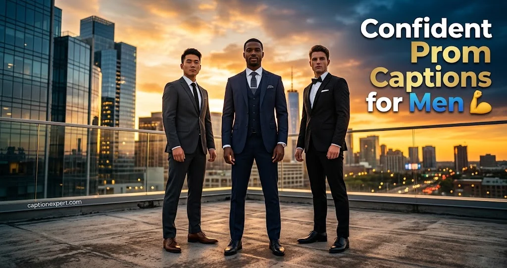 Confident Prom Captions for Men