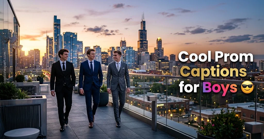 Cool Prom Captions for Boys