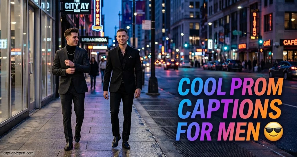 Cool Prom Captions for Men