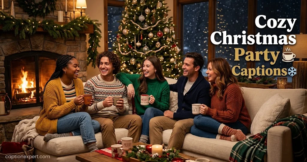 Cozy Christmas Party Captions 