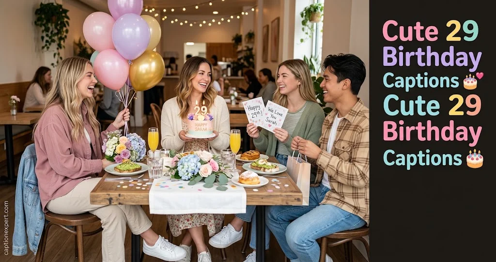 Cute 29 Birthday Captions