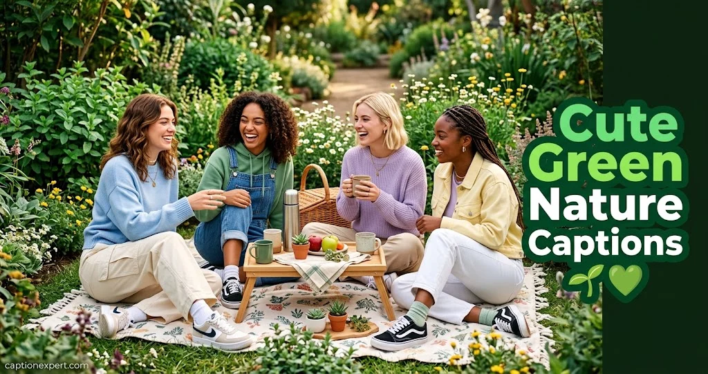 Cute Green Nature Captions 