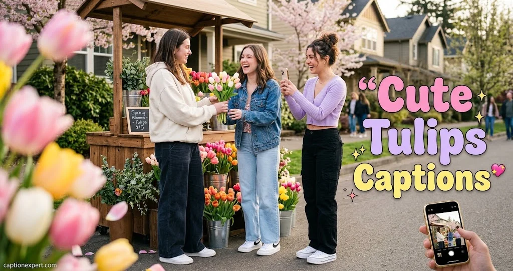 Cute Tulips Captions 