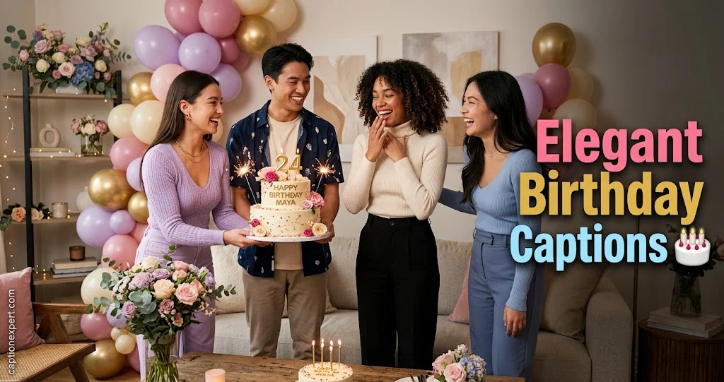 Elegant Birthday Captions