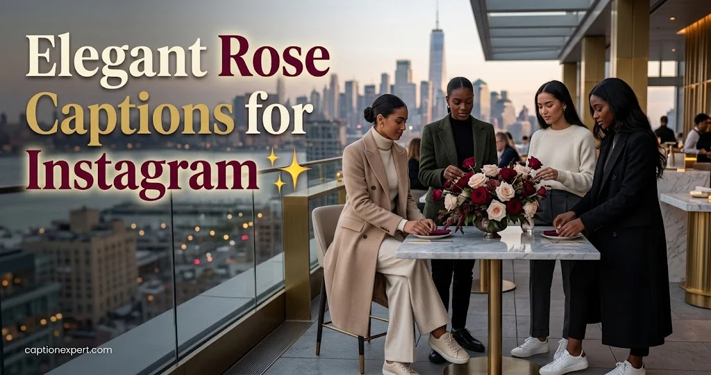 Elegant Rose Captions