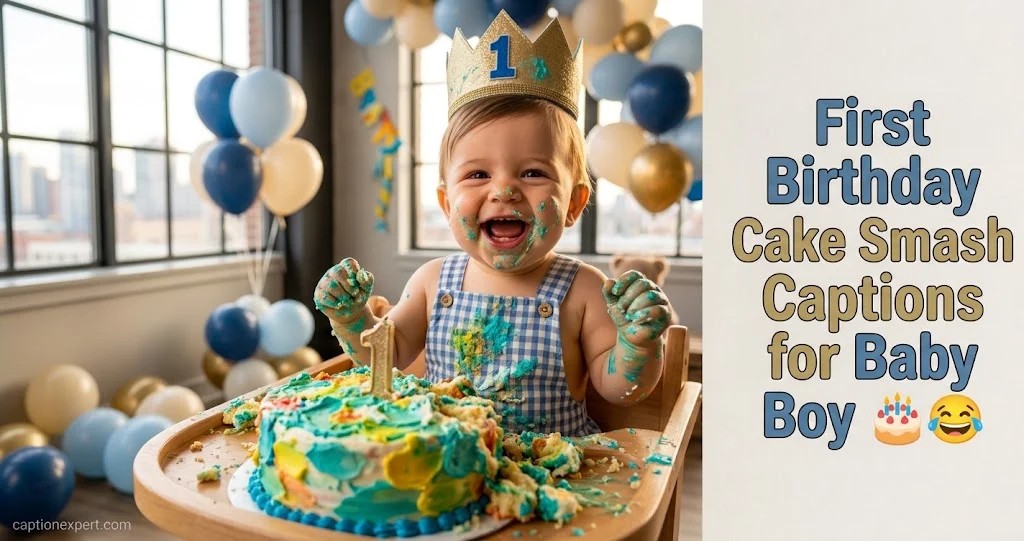 First Birthday Cake Smash Captions